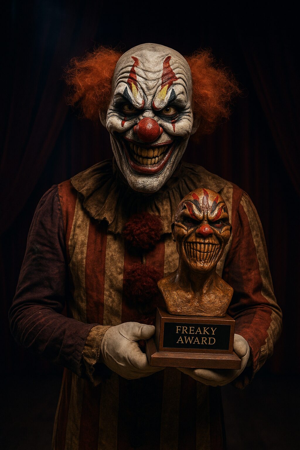 FREAKO the CLOWN with the FREAKY AWARD